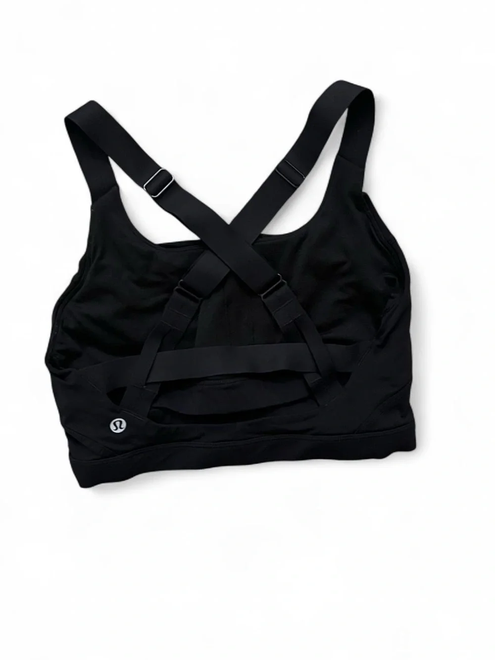 Lululemon Pure Practice Sports Bra Black Strappy Crossback Yoga Sz 6